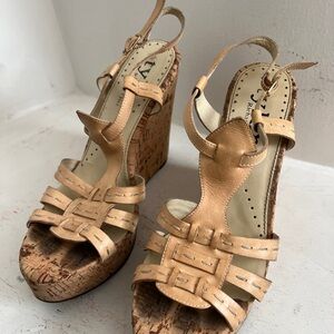 Richard Tyler Cork Wedge Heels